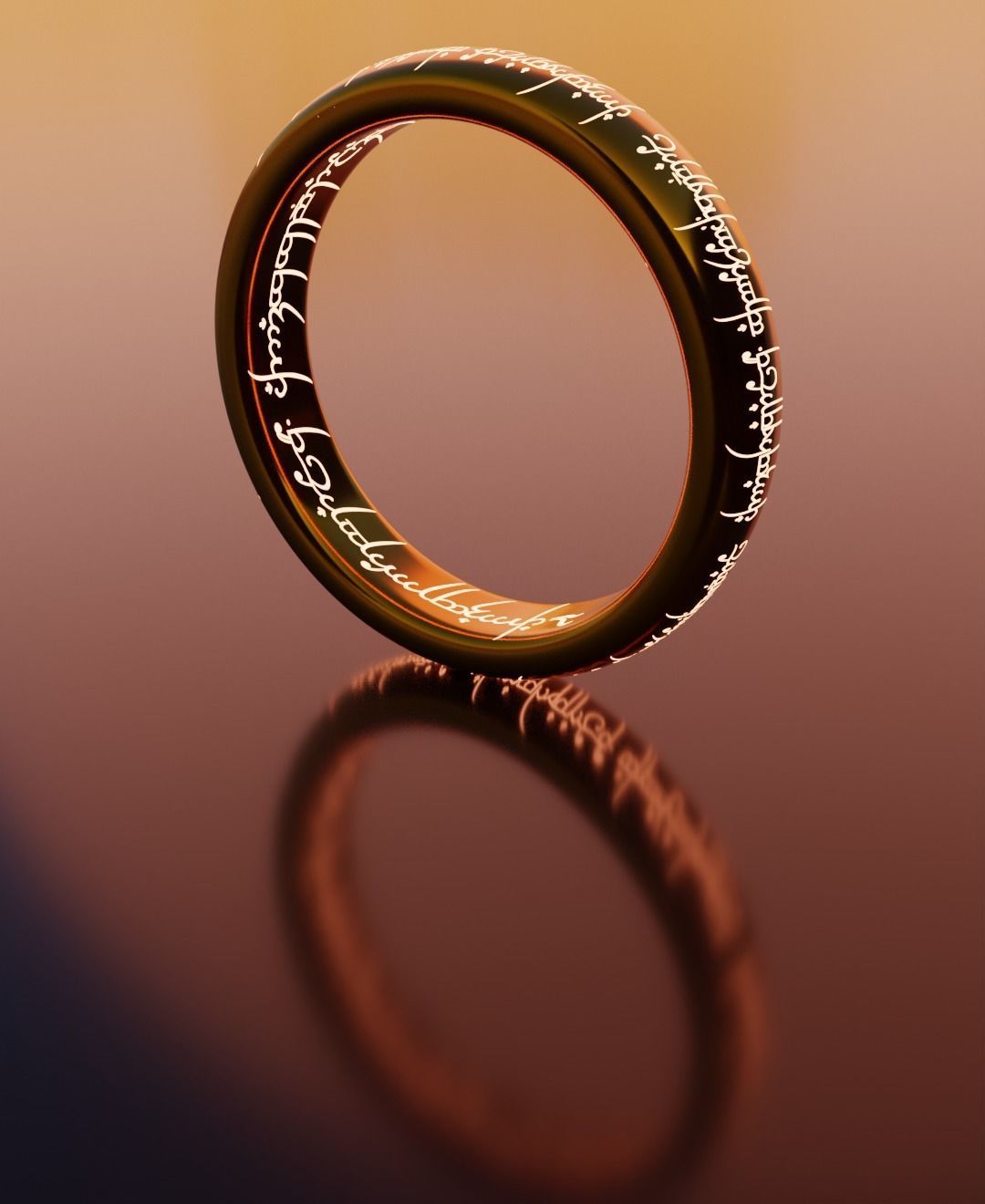 The One Ring from LOTR Low-poly 3D model_4