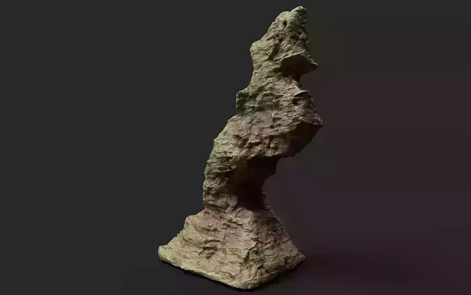 Desert Cliff 21-8 Low-poly 3D model