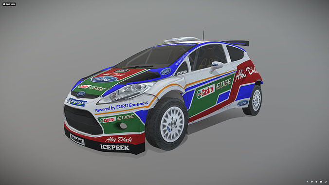 Rally Car Low-poly 3D model