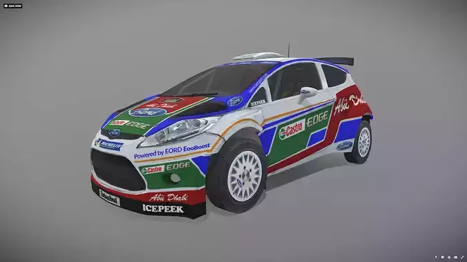 Rally Car Low-poly 3D model