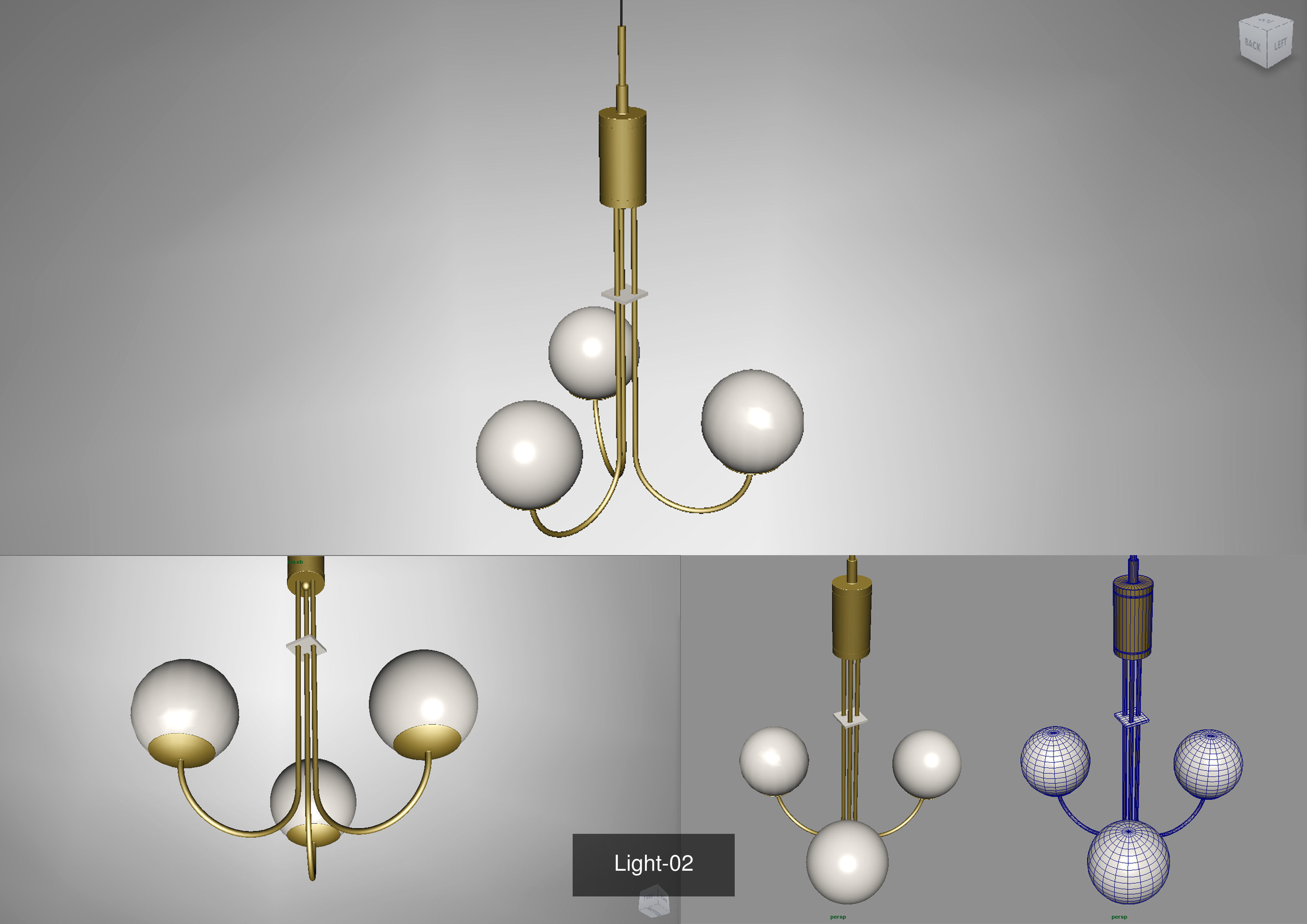 Hanging Lights 3D Model Collection_1