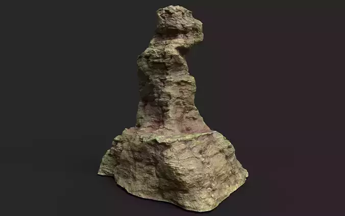 Desert Cliff 21-10 Low-poly 3D model