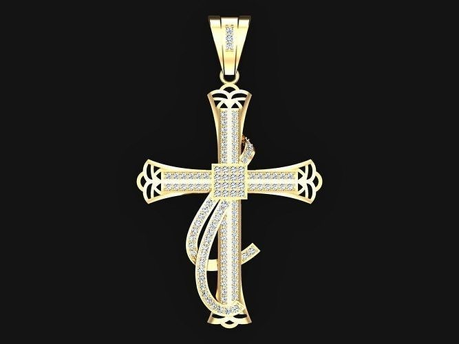 Cross pendant - Crucifix pendant - God pendant 3D print model