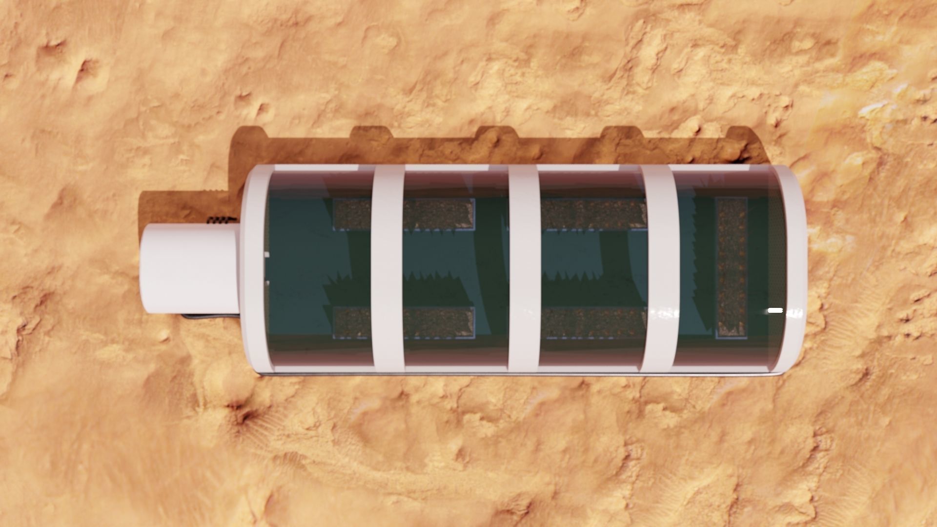 Mars farm Low-poly 3D model_13