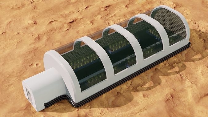 Mars farm Low-poly 3D model