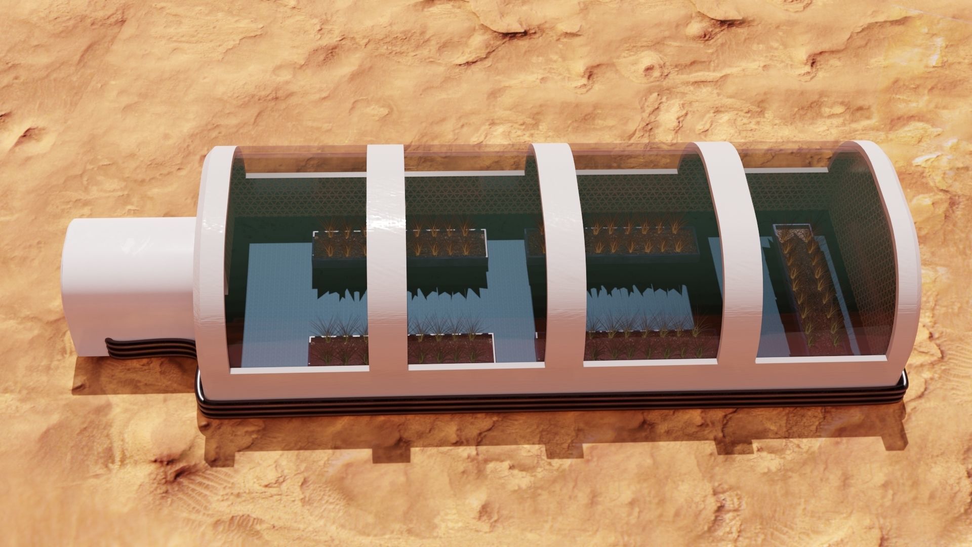 Mars farm Low-poly 3D model_7