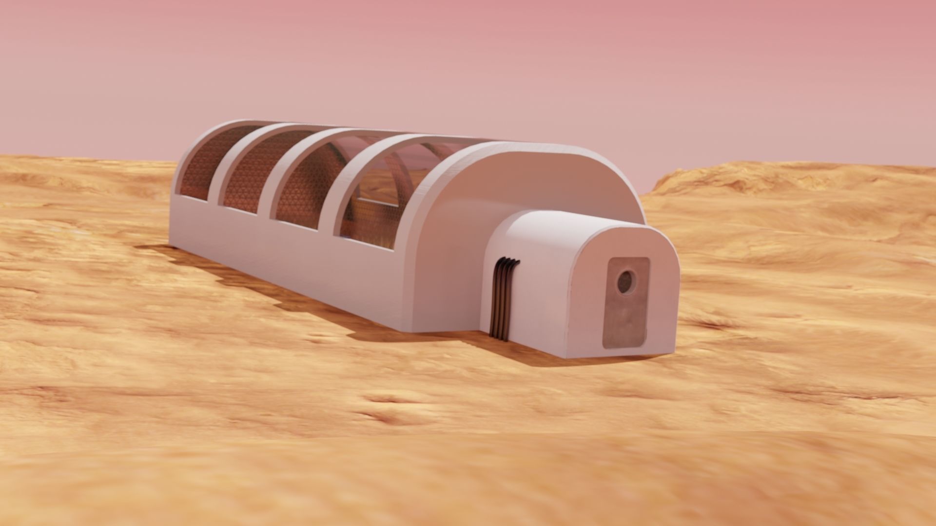 Mars farm Low-poly 3D model_12