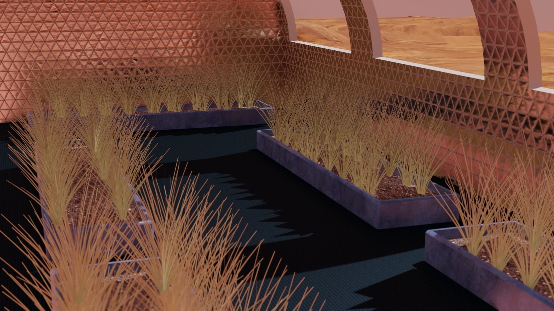 Mars farm Low-poly 3D model_3