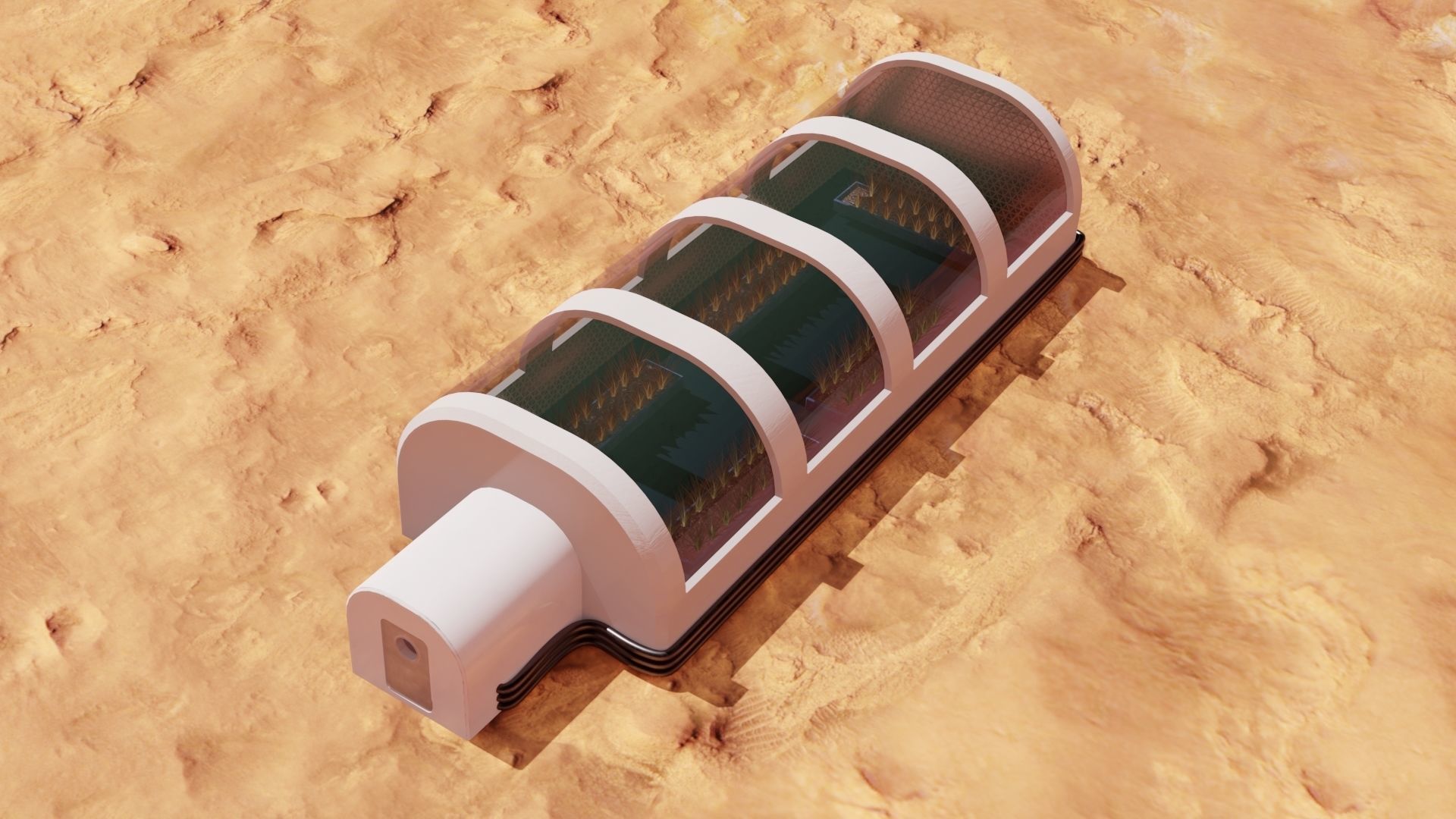 Mars farm Low-poly 3D model_8