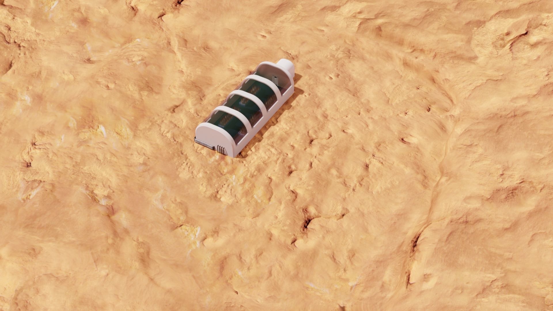 Mars farm Low-poly 3D model_2