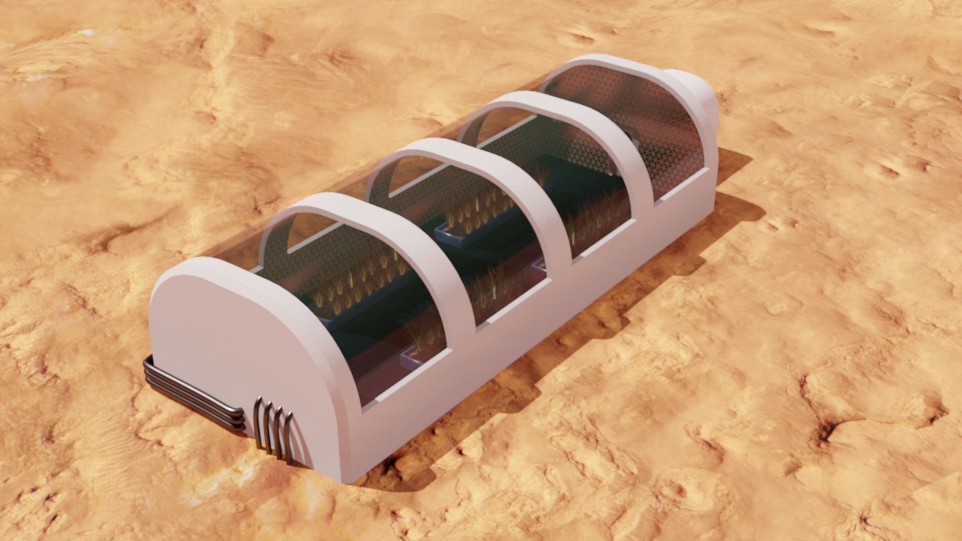 Mars farm Low-poly 3D model_1