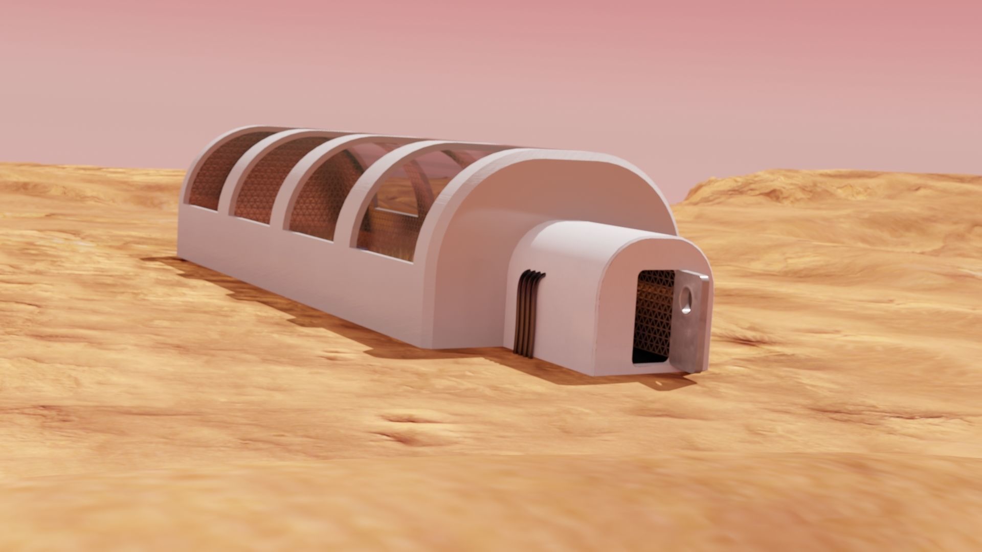 Mars farm Low-poly 3D model_11
