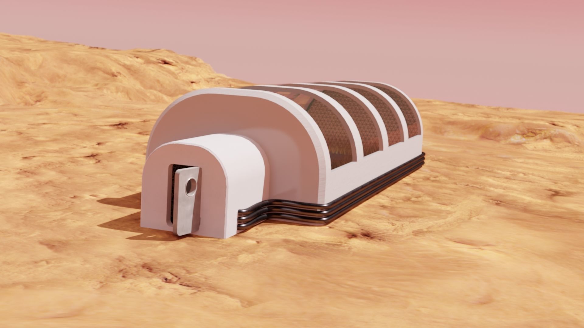 Mars farm Low-poly 3D model_10