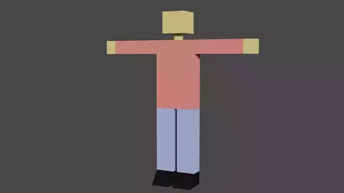 simple human Free low-poly 3D model