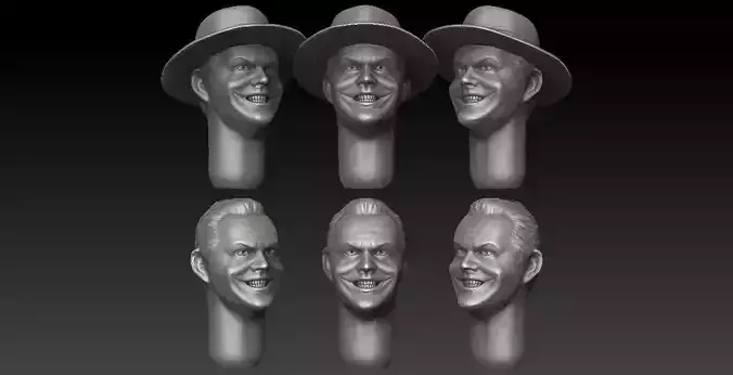 ONE12 SCALE HEAD-JACK NICHOLSON-JOKER W REMOVABLE HAT-1989 VER 3D print model