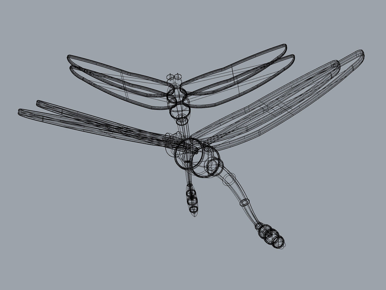  Dragonfly Character Insect 3D Modeling Source 3D model_2
