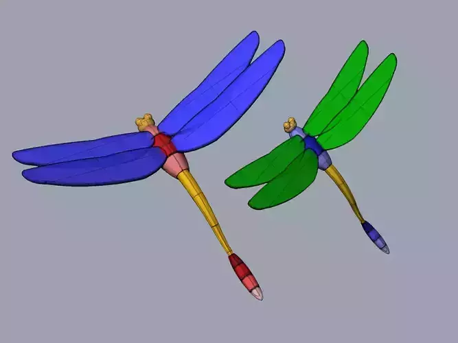  Dragonfly Character Insect 3D Modeling Source
