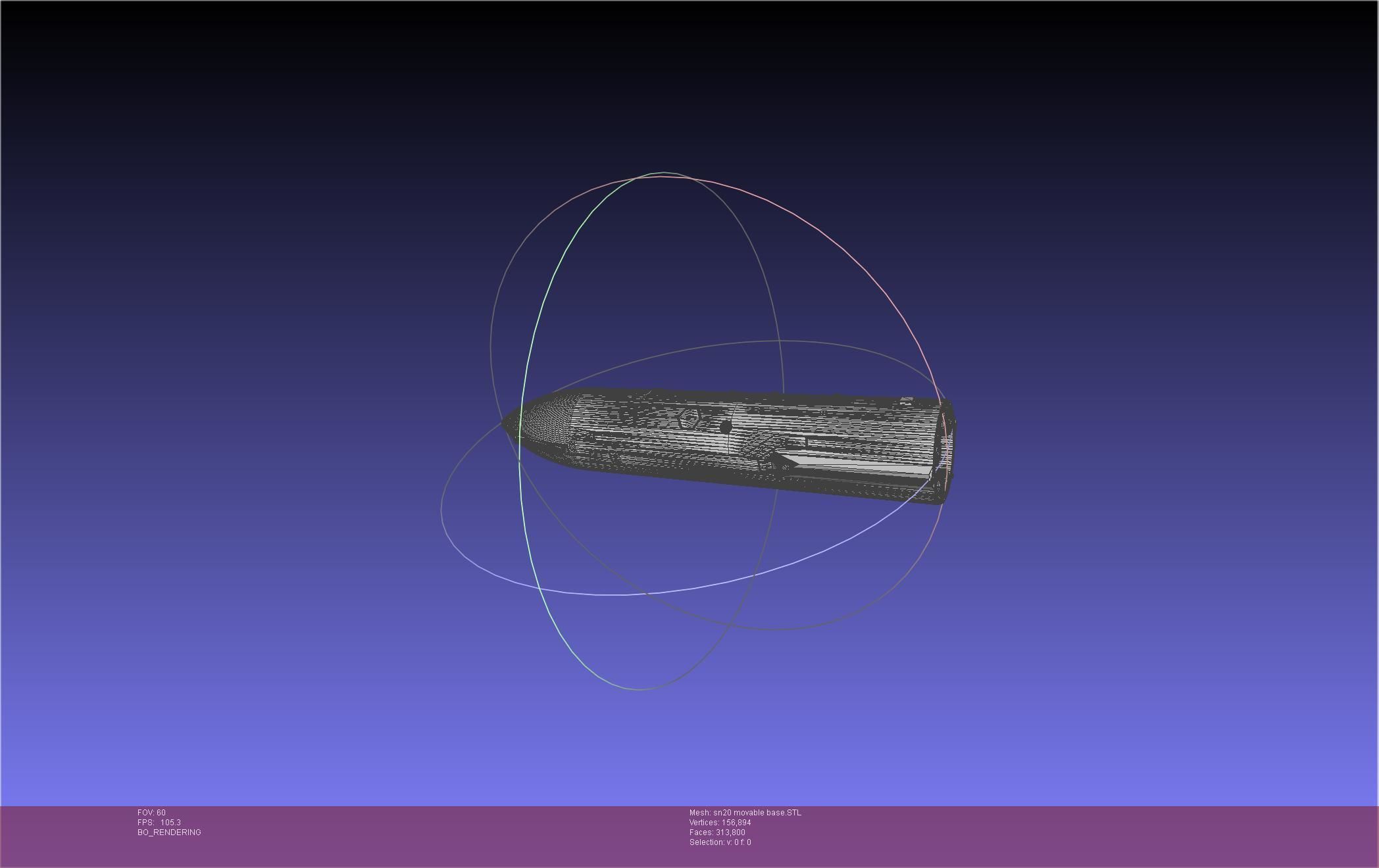 Space X Starship SN20 Basic Movable Joint Assembly 3D print model_15