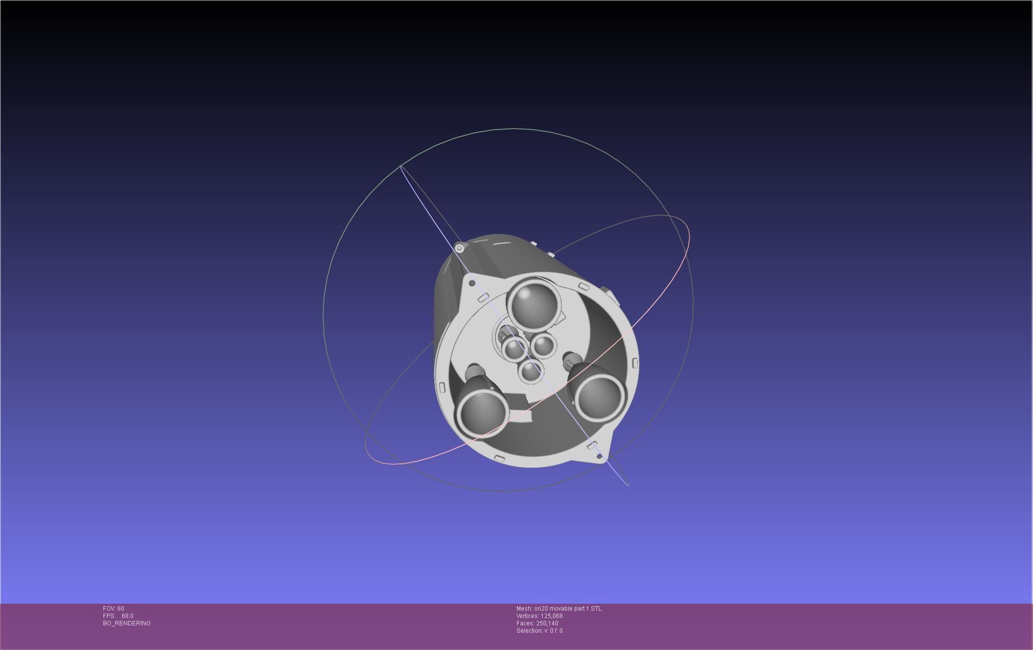 Space X Starship SN20 Basic Movable Joint Assembly 3D print model_55