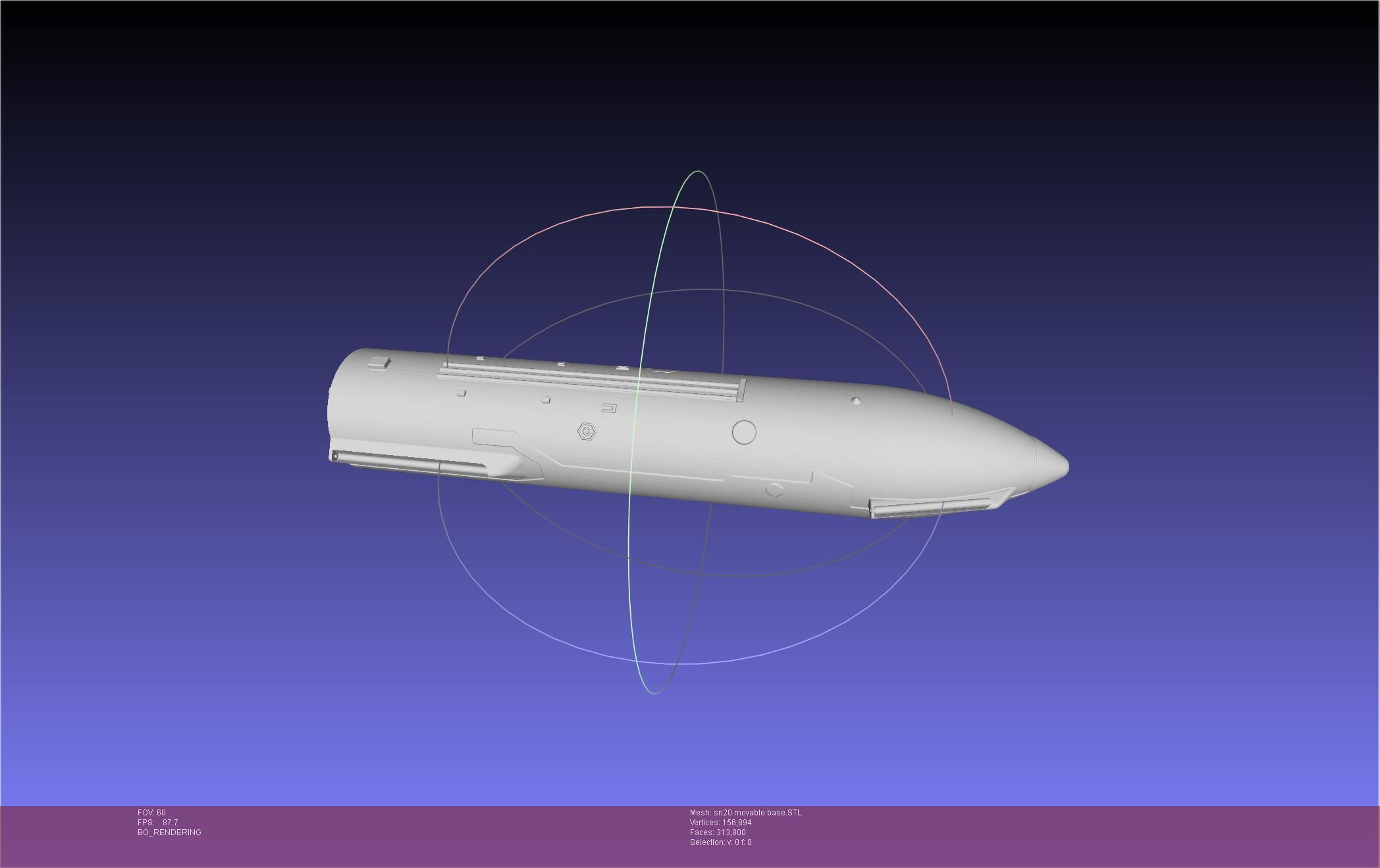 Space X Starship SN20 Basic Movable Joint Assembly 3D print model_29