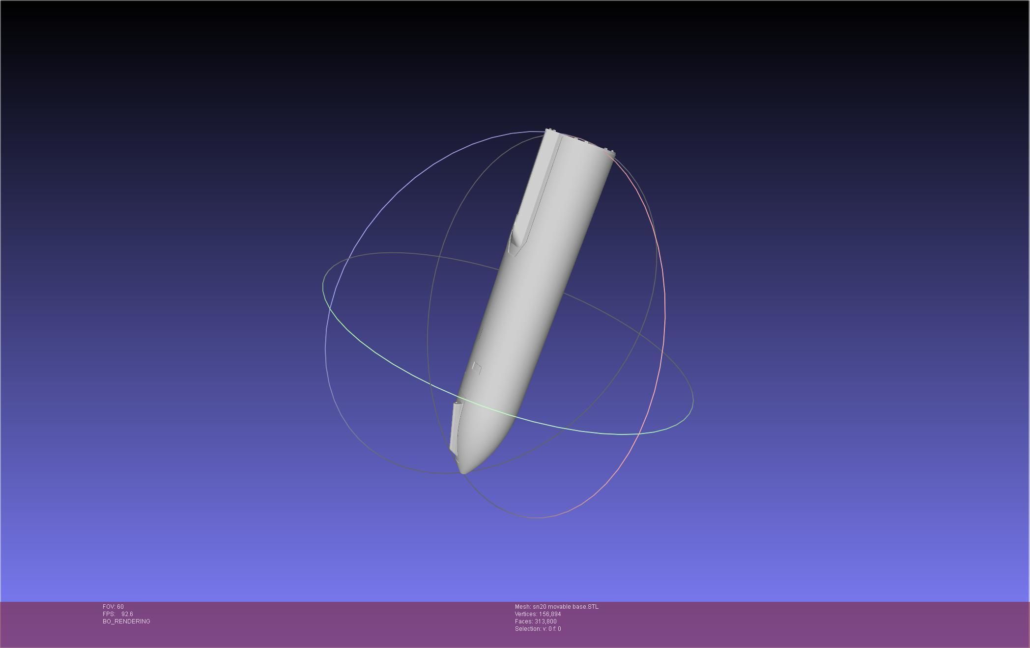 Space X Starship SN20 Basic Movable Joint Assembly 3D print model_4