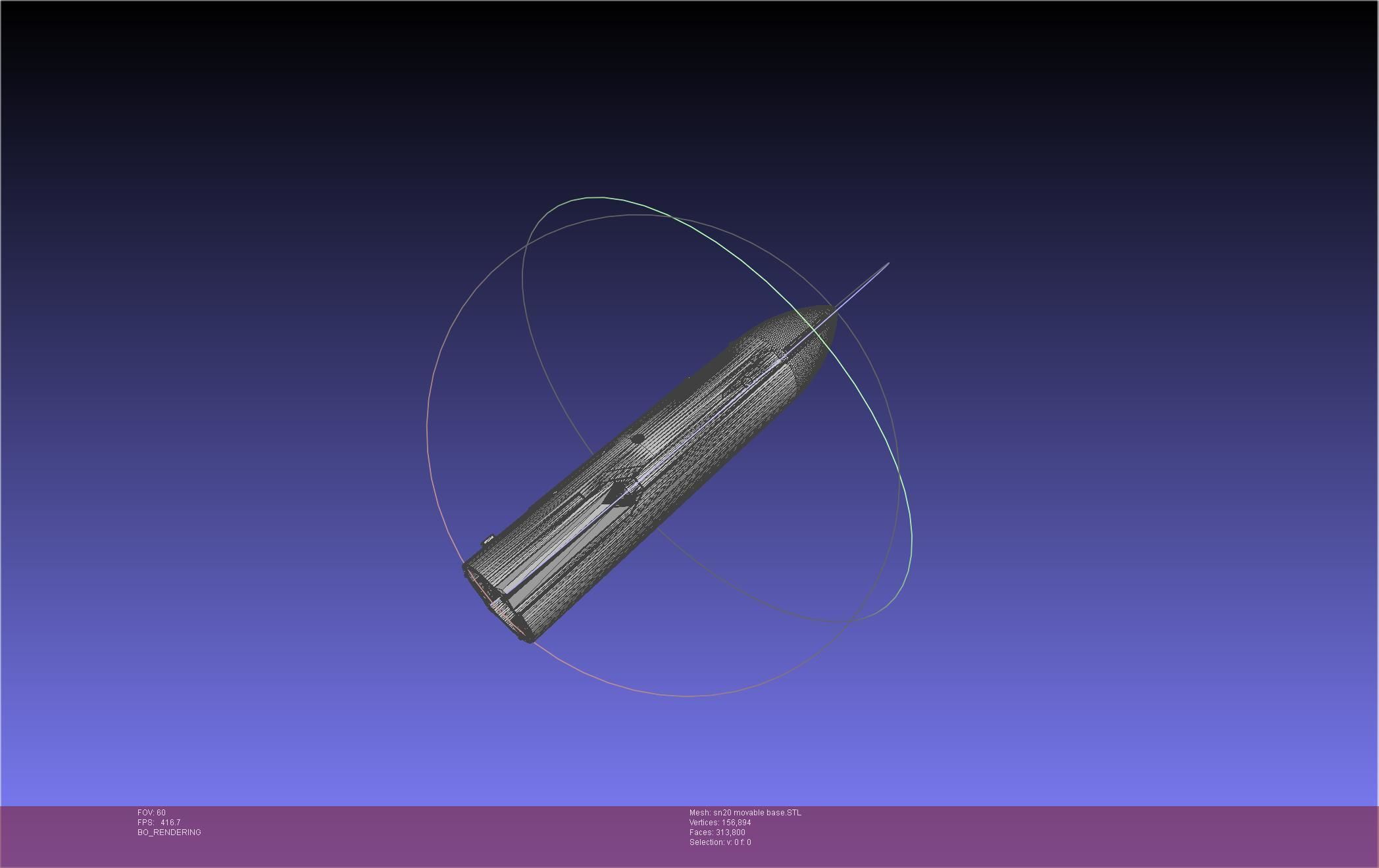 Space X Starship SN20 Basic Movable Joint Assembly 3D print model_12