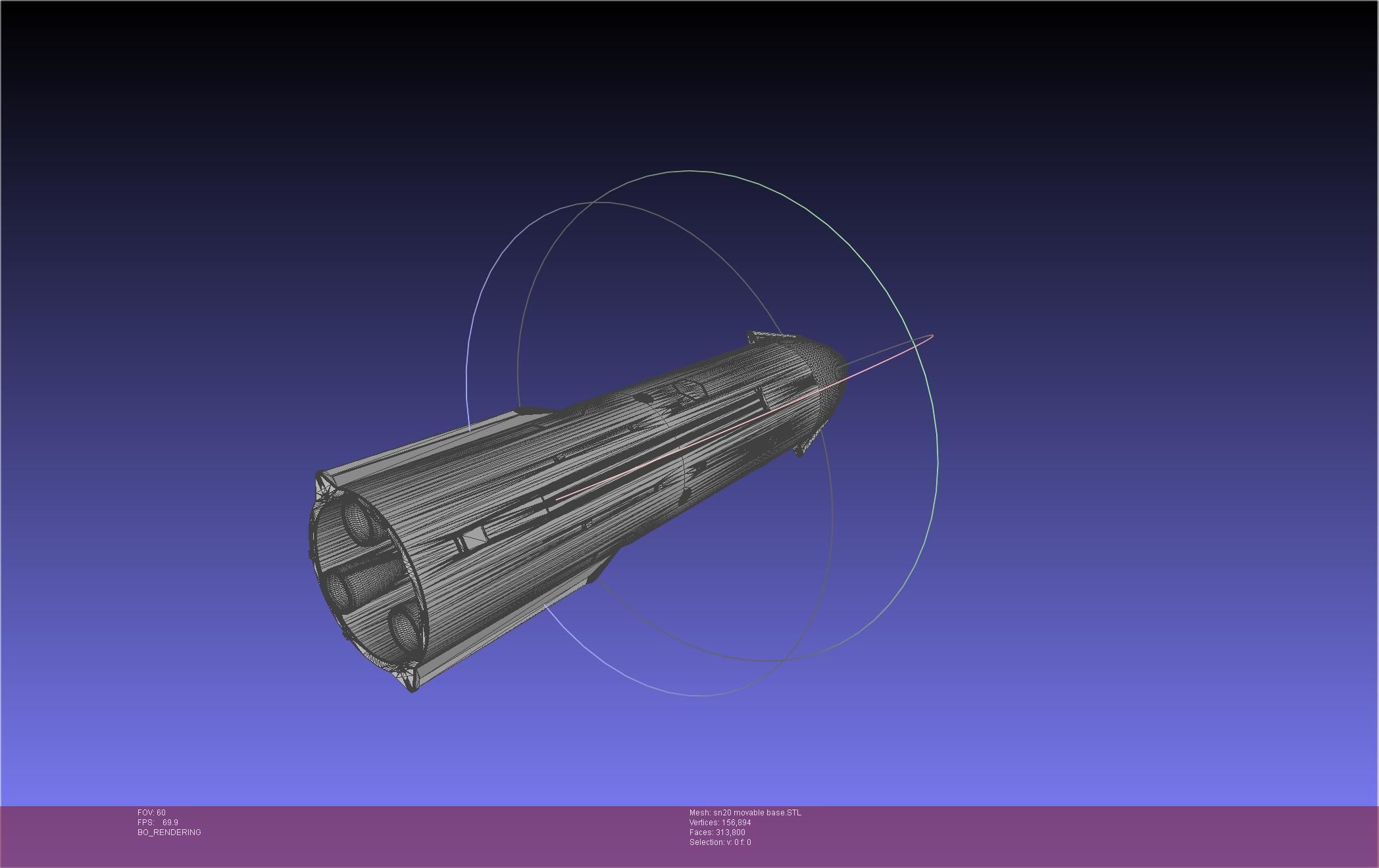 Space X Starship SN20 Basic Movable Joint Assembly 3D print model_24
