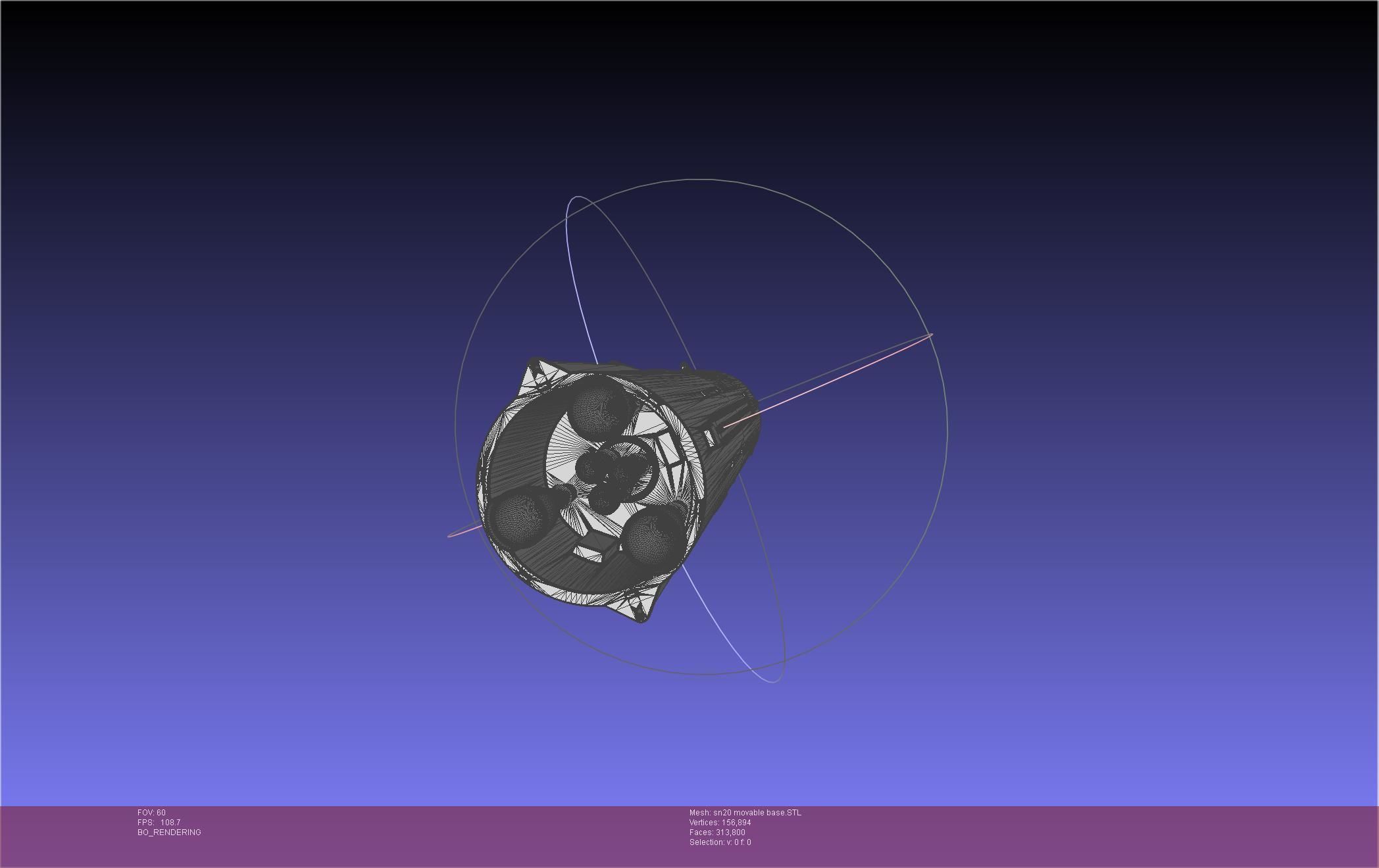Space X Starship SN20 Basic Movable Joint Assembly 3D print model_23