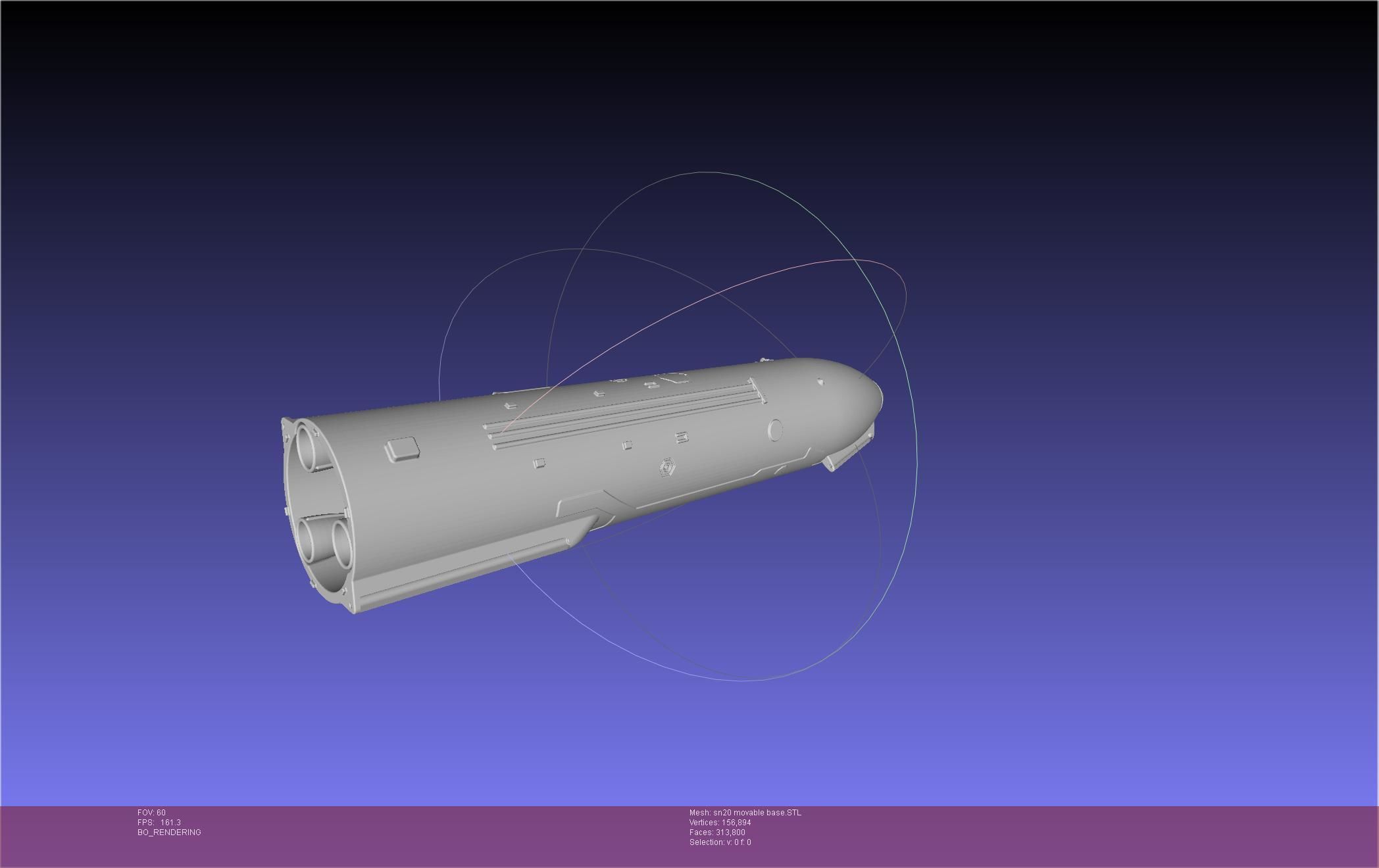 Space X Starship SN20 Basic Movable Joint Assembly 3D print model_25