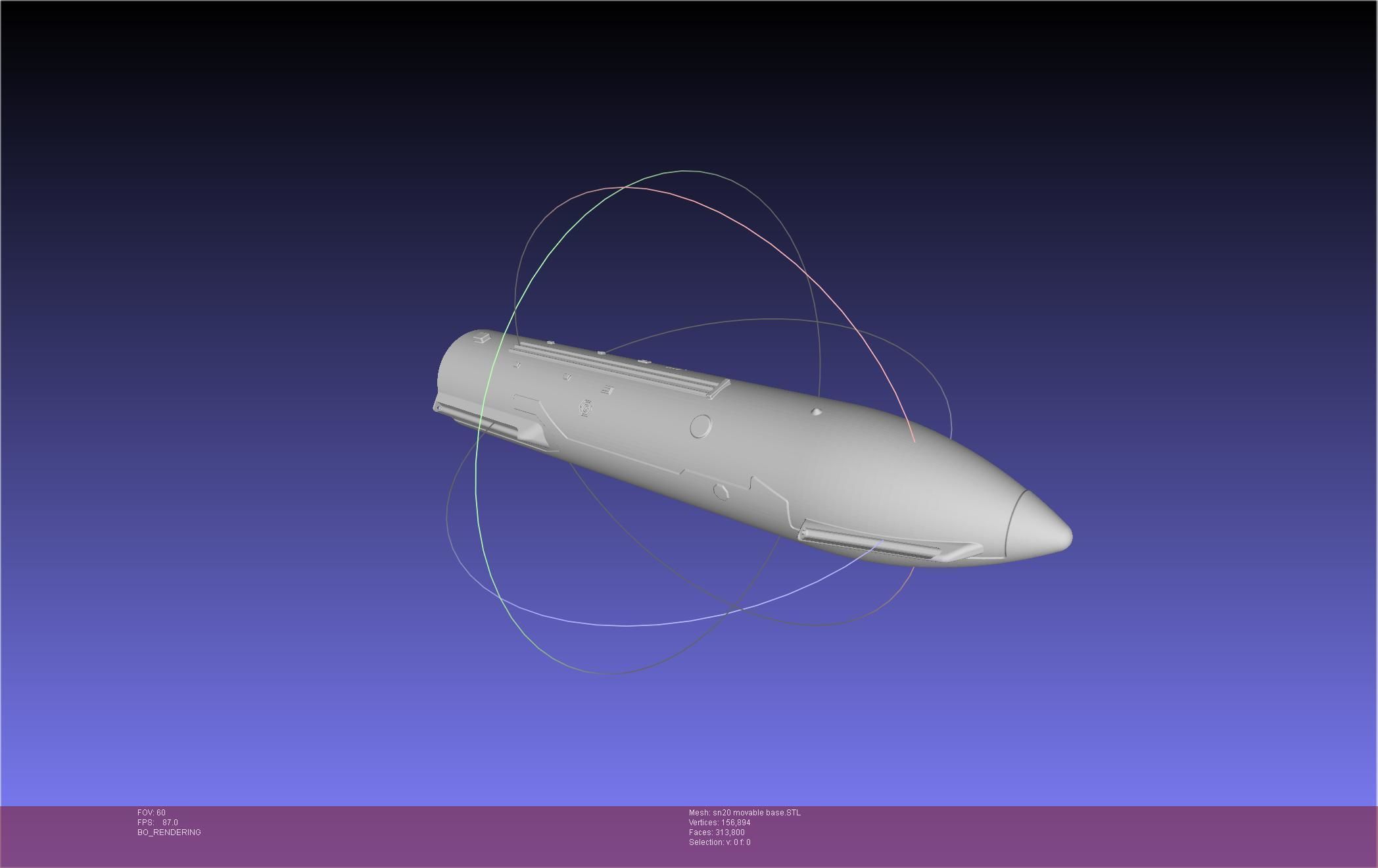 Space X Starship SN20 Basic Movable Joint Assembly 3D print model_30