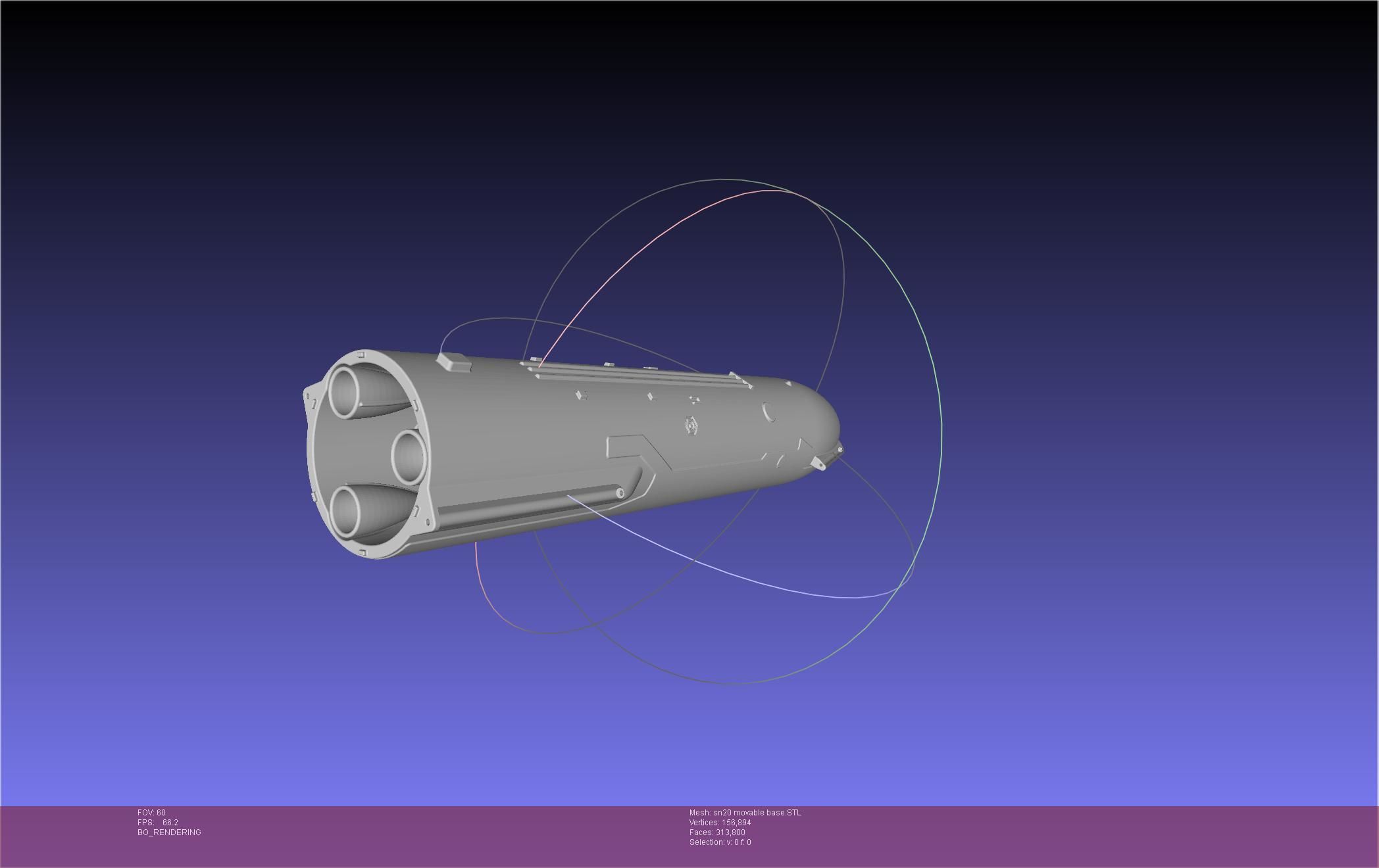 Space X Starship SN20 Basic Movable Joint Assembly 3D print model_27