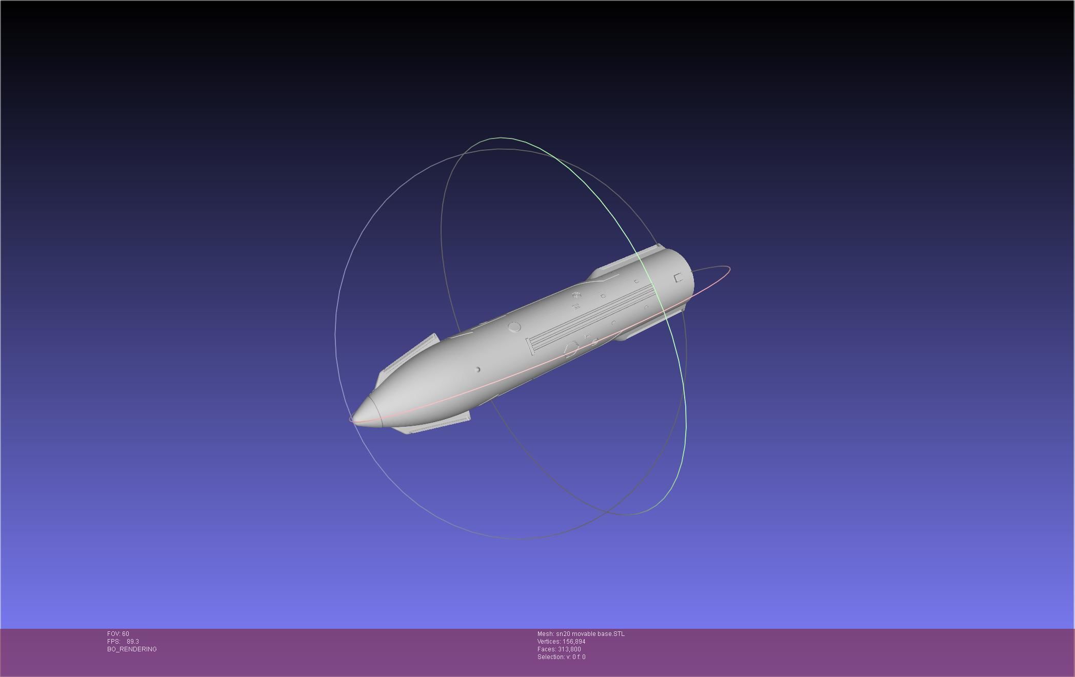 Space X Starship SN20 Basic Movable Joint Assembly 3D print model_9