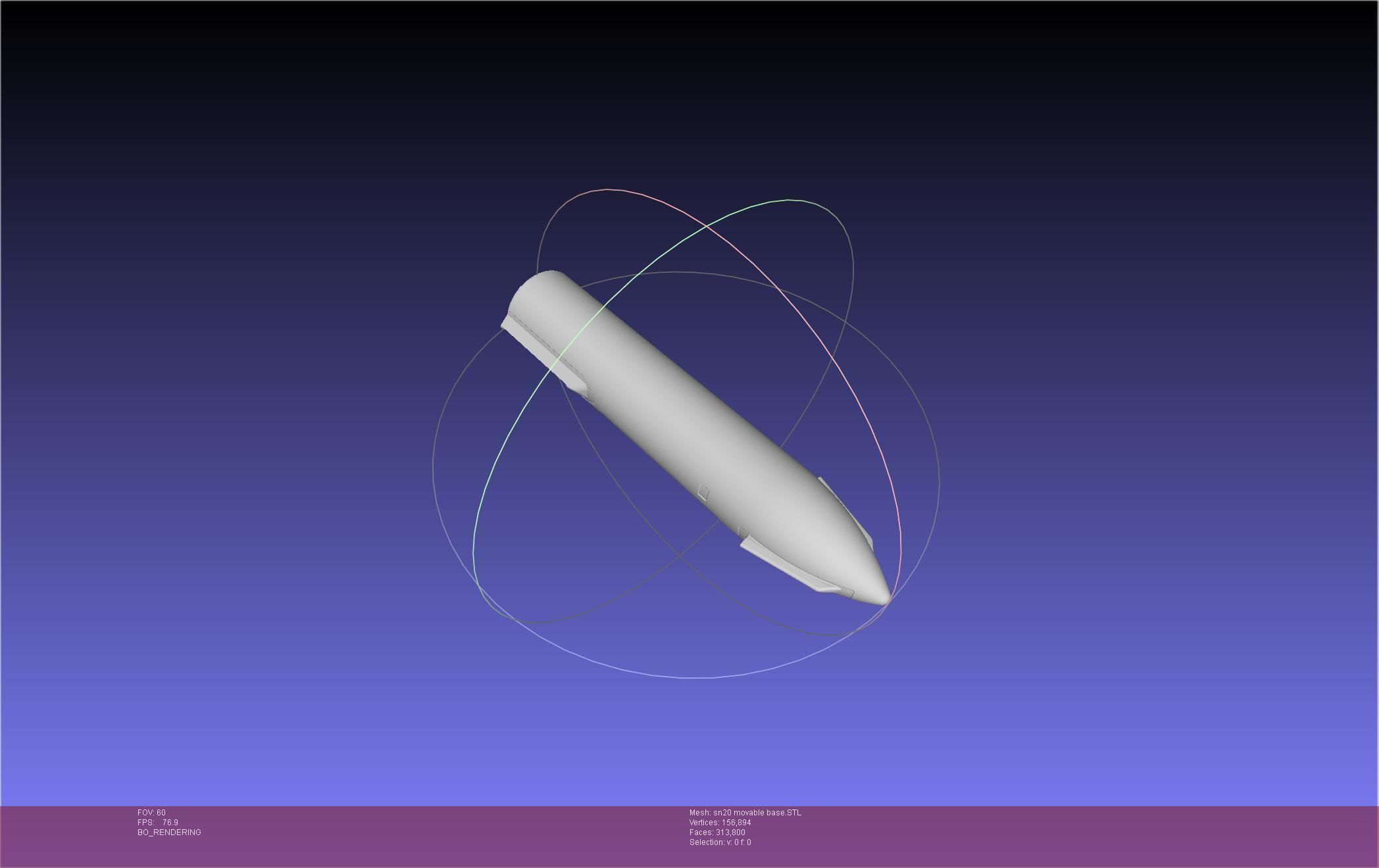 Space X Starship SN20 Basic Movable Joint Assembly 3D print model_7