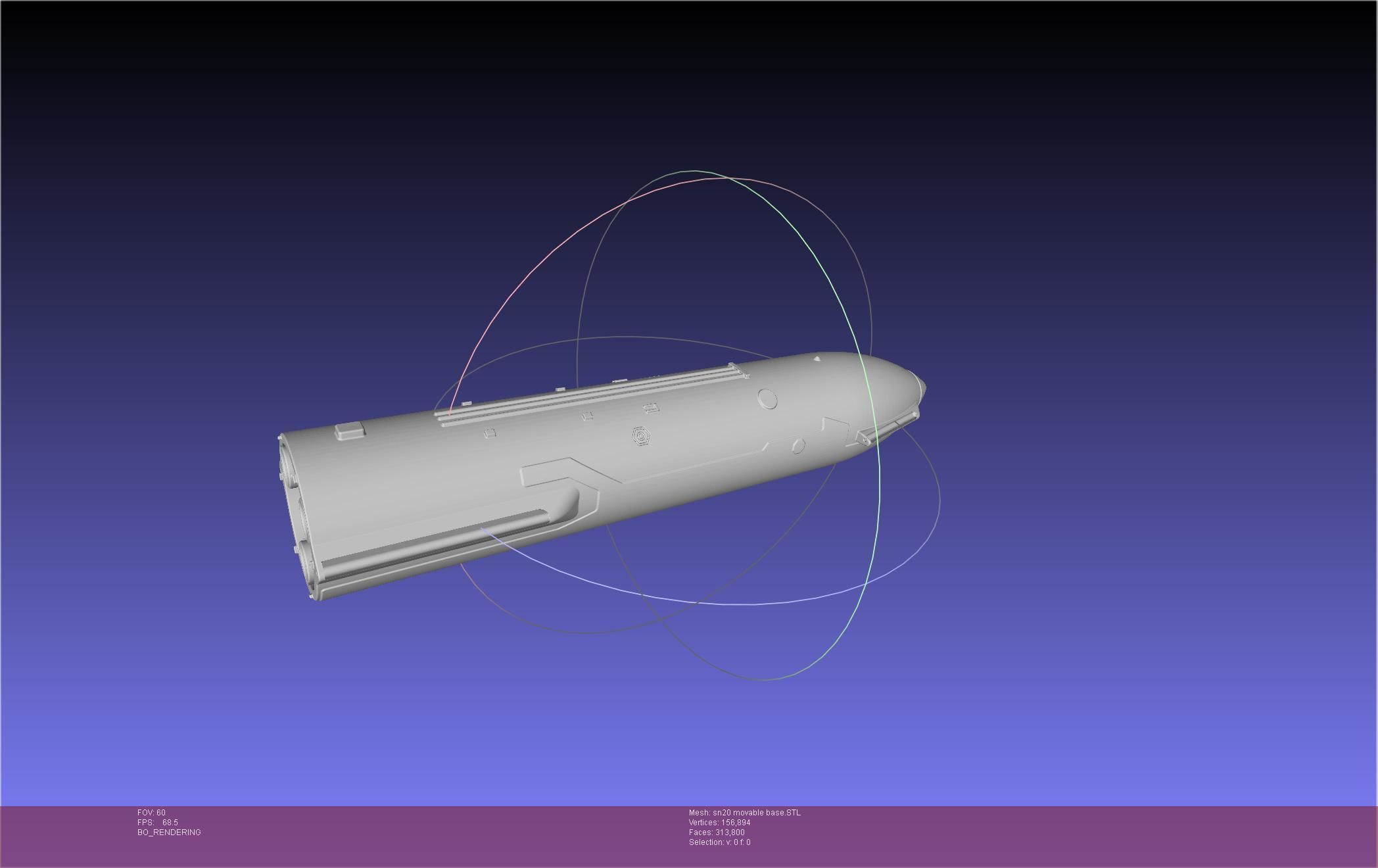 Space X Starship SN20 Basic Movable Joint Assembly 3D print model_28