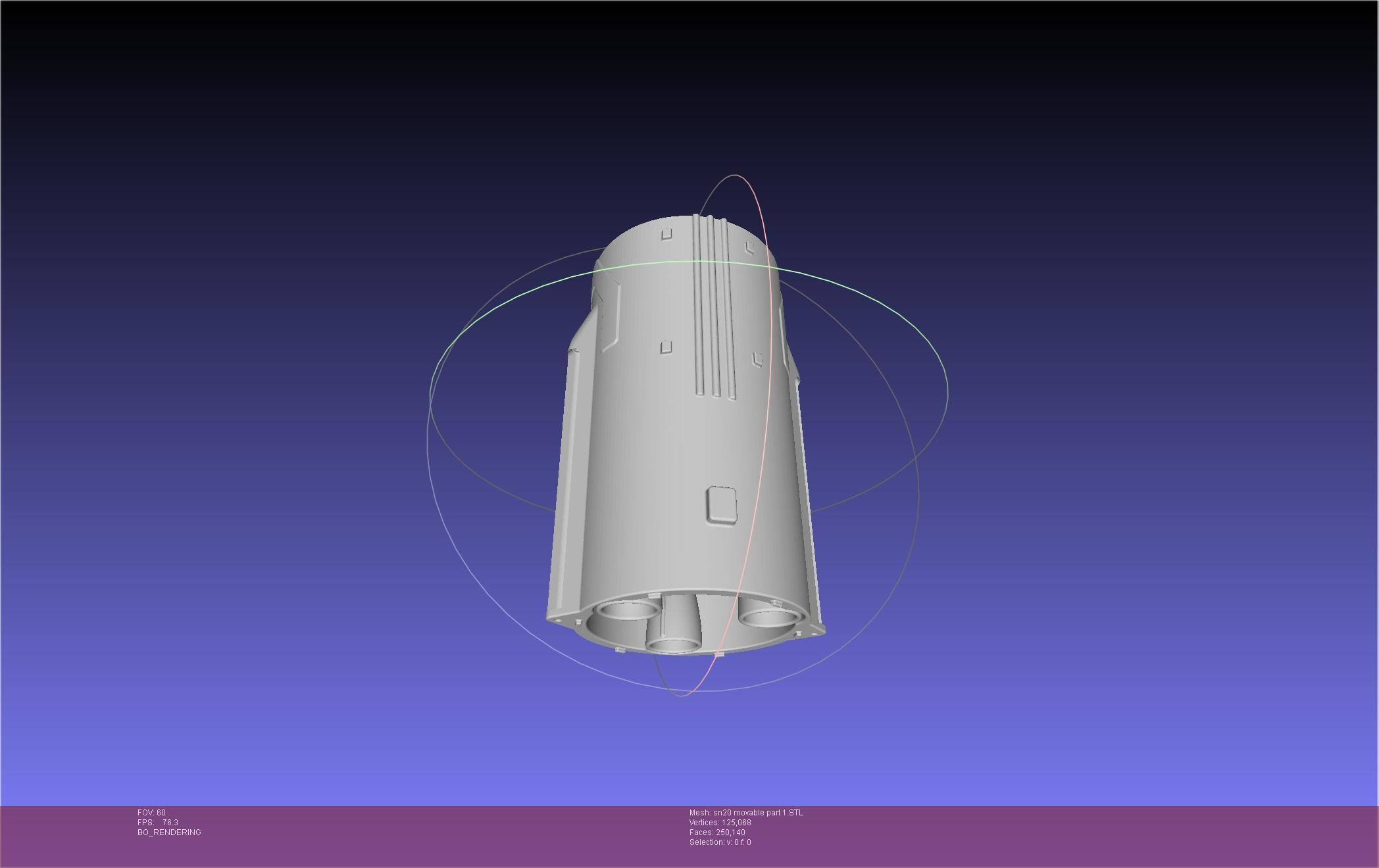 Space X Starship SN20 Basic Movable Joint Assembly 3D print model_57