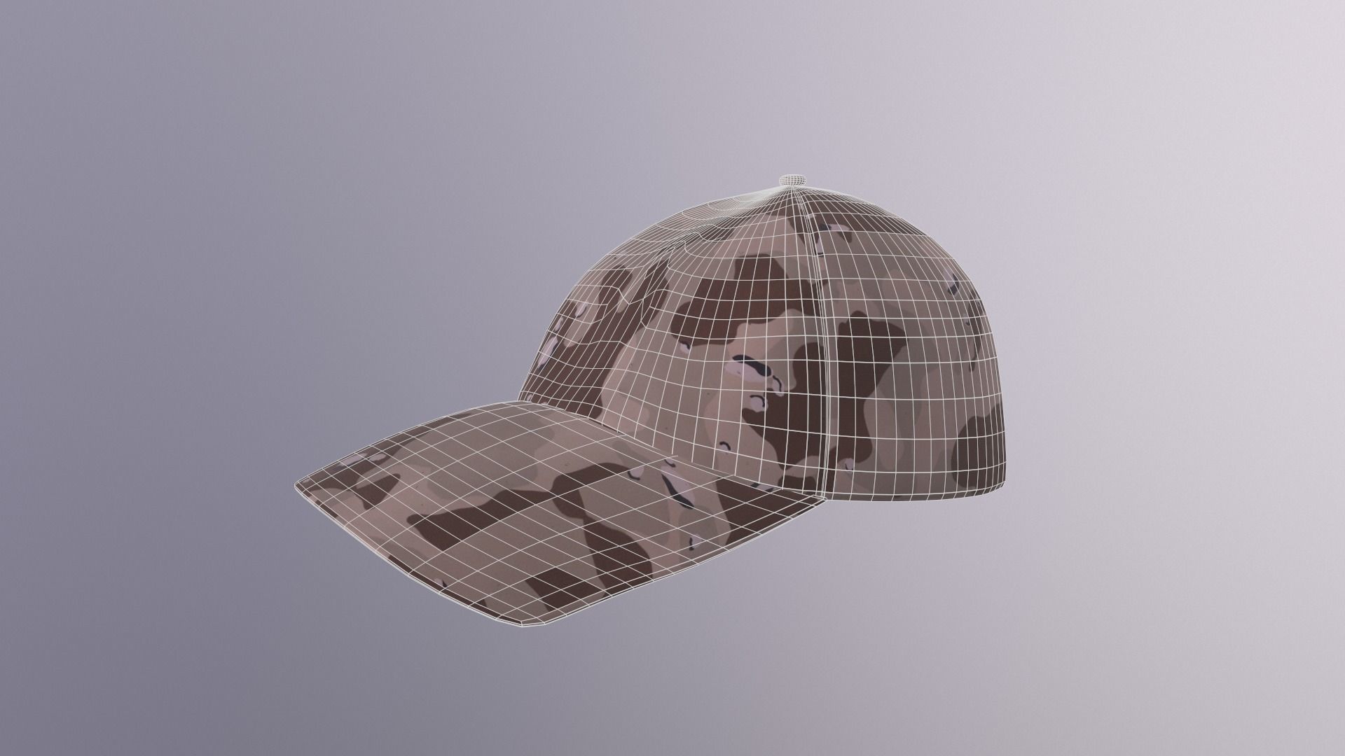 Hat - Como Desert Game Ready Low-poly 3D model_3