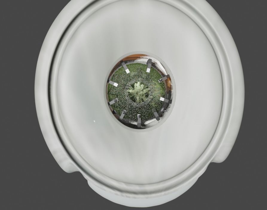 Scifi space dome with tree cyberpunk laboratory 3D model_7