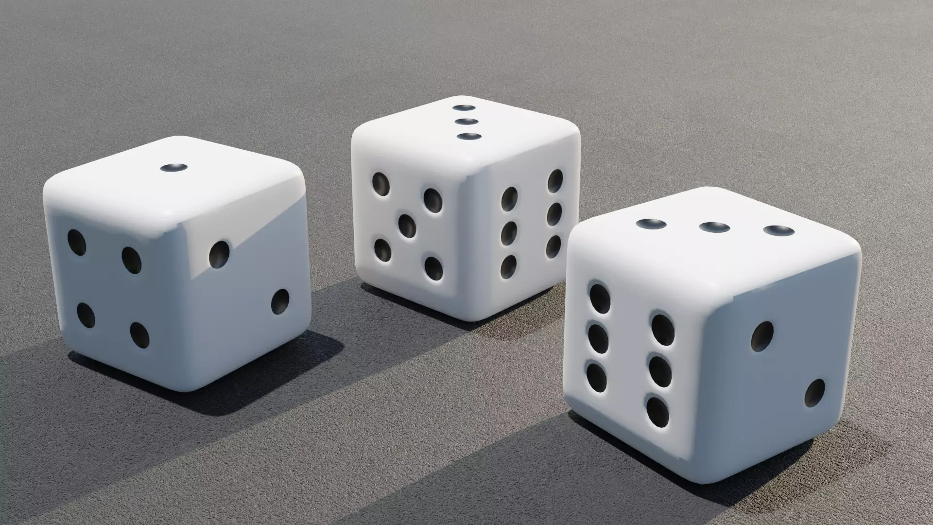 Black and White Dice Free 3D model