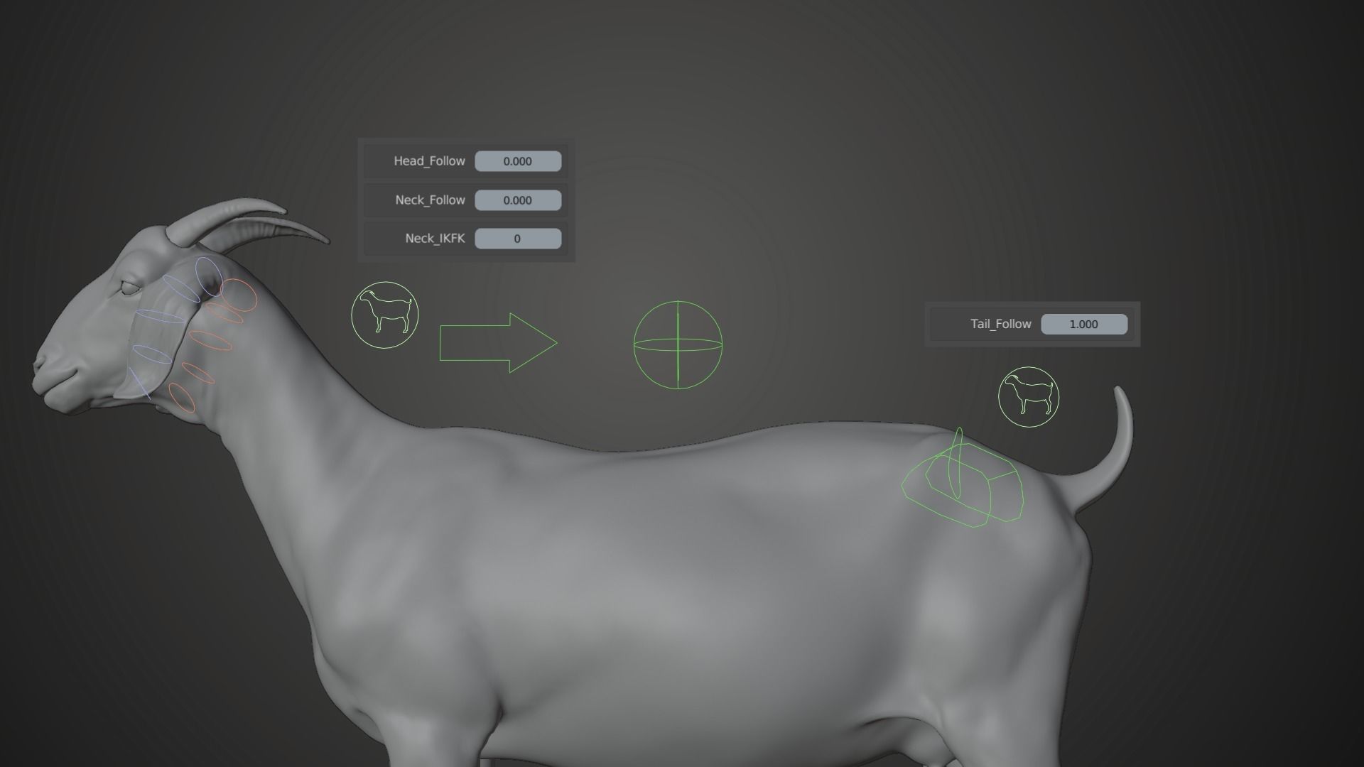 Boer Goat  with 1 Animation VFX Grace 3D model_14