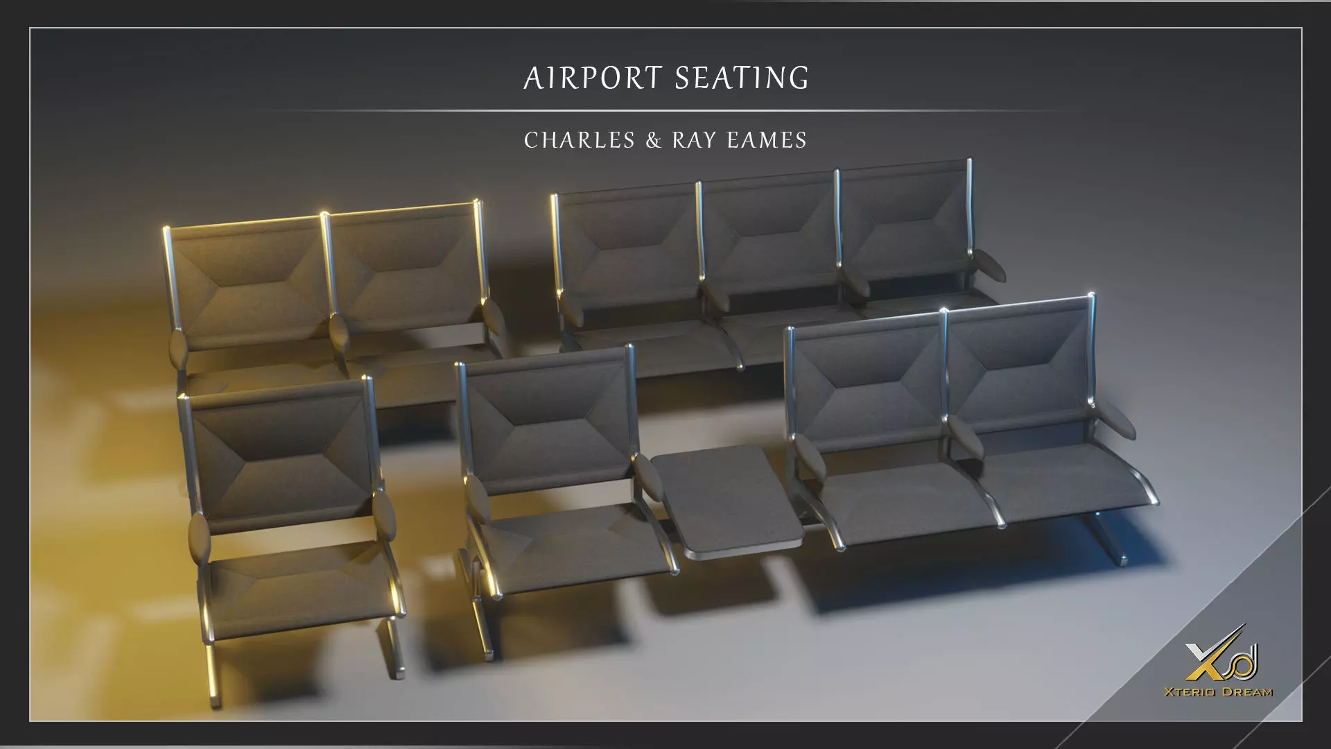 Airport Seatings Chairs - 004 3D model_0