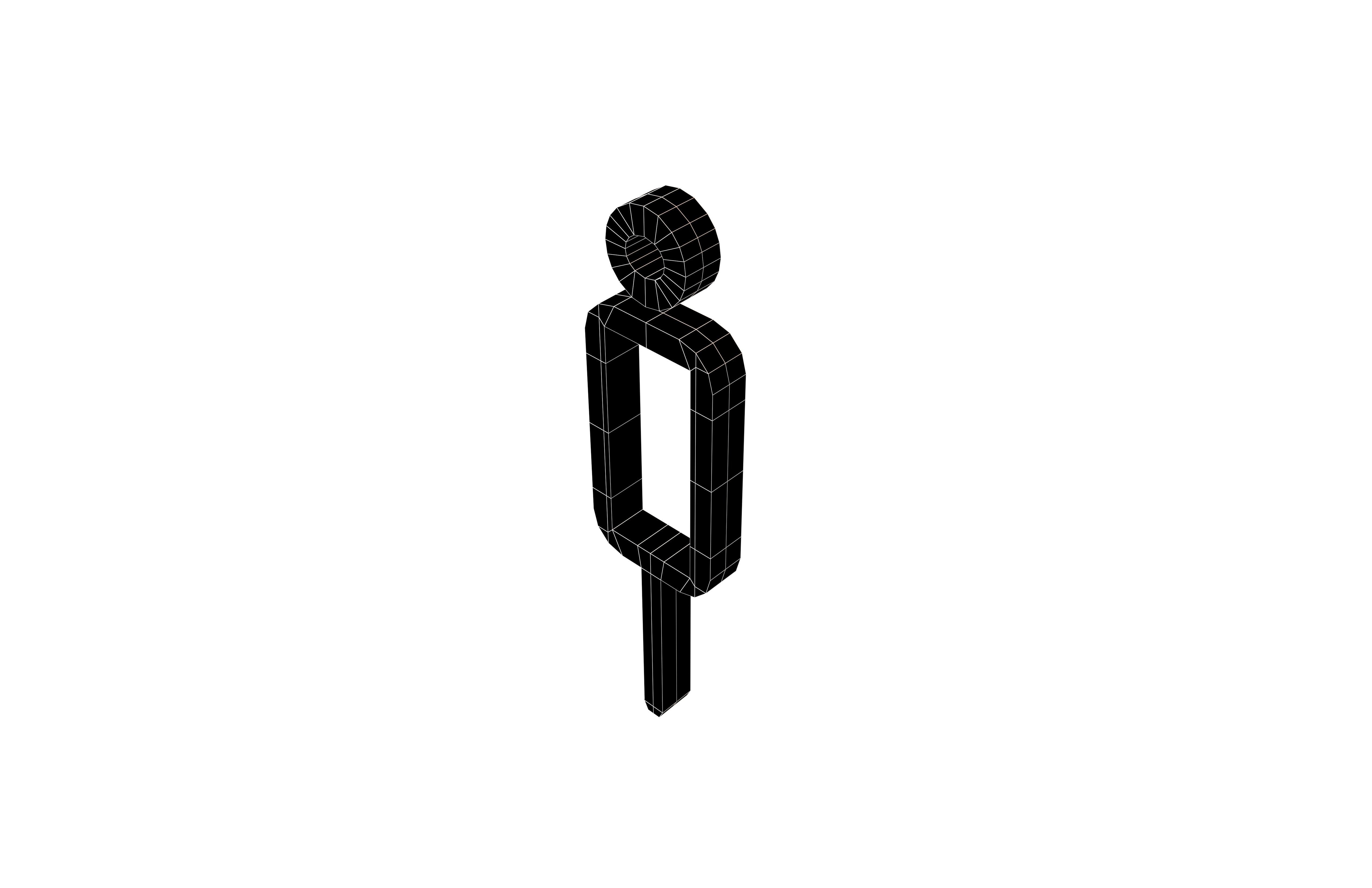 Boy Symbol v1 001 Low-poly 3D model_7