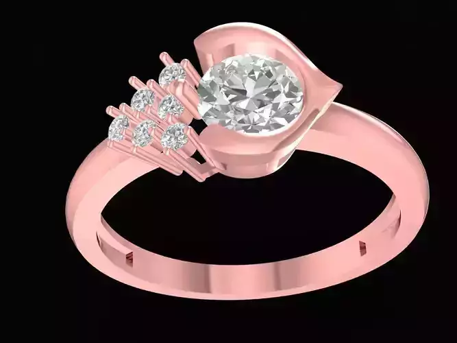 Double Gemstone Crossover Ring 2539