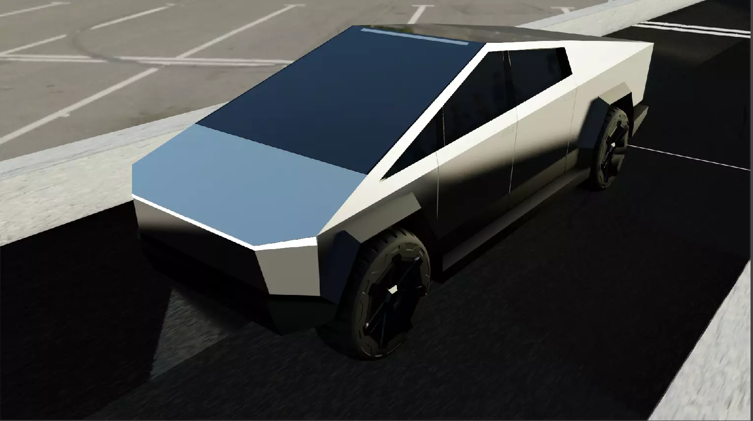 Animated tesla Low-poly 3D model