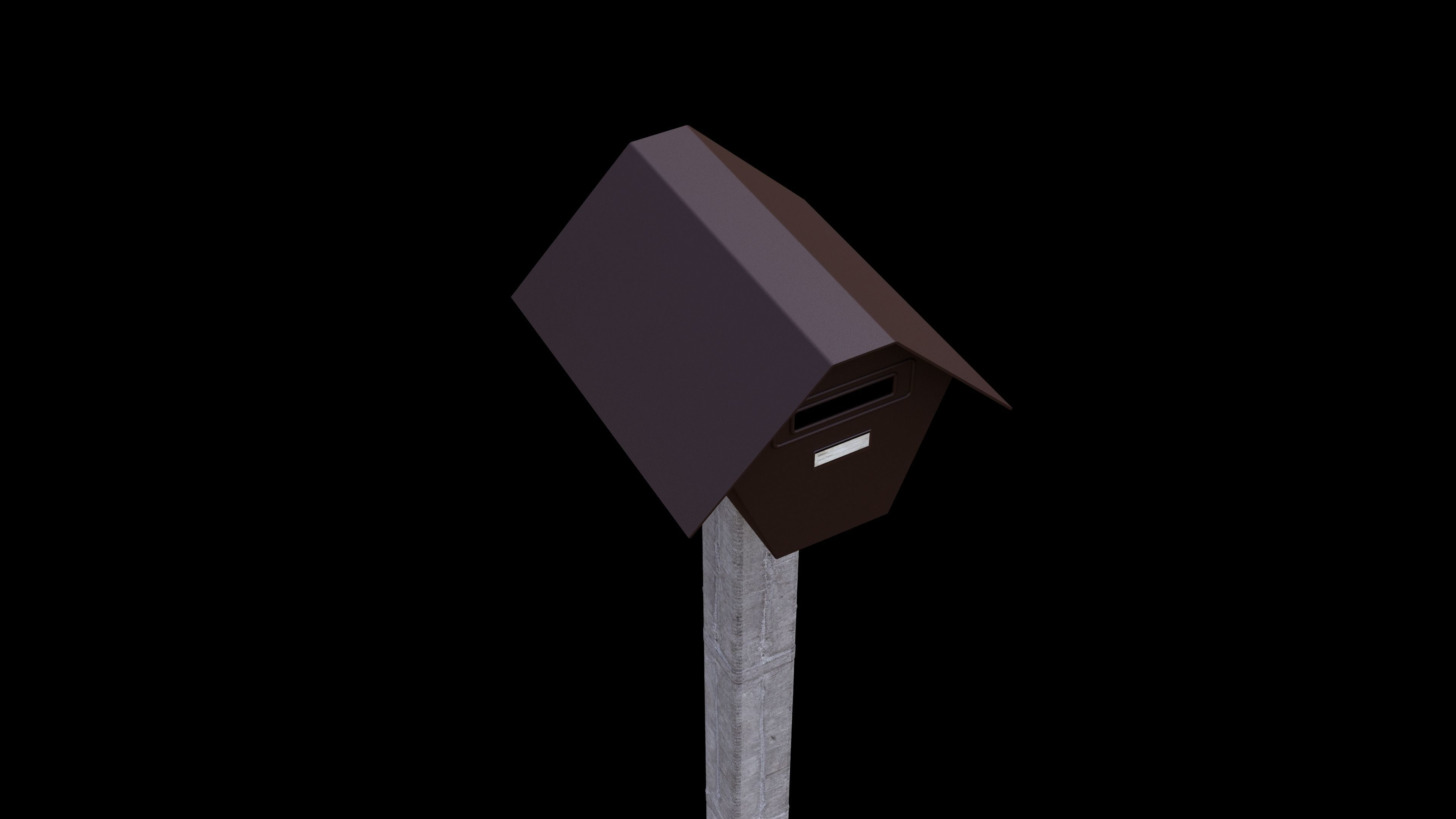 Old Metal Mailbox 3D model_4
