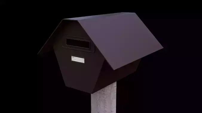 Old Metal Mailbox 3D model