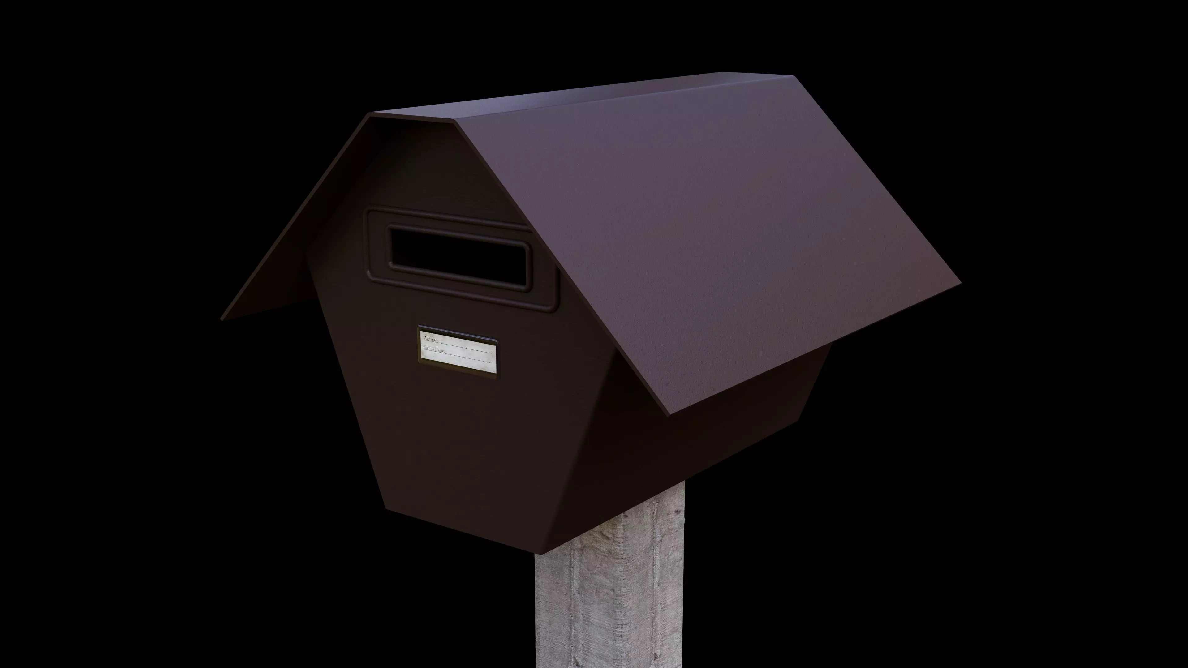 Old Metal Mailbox 3D model_0