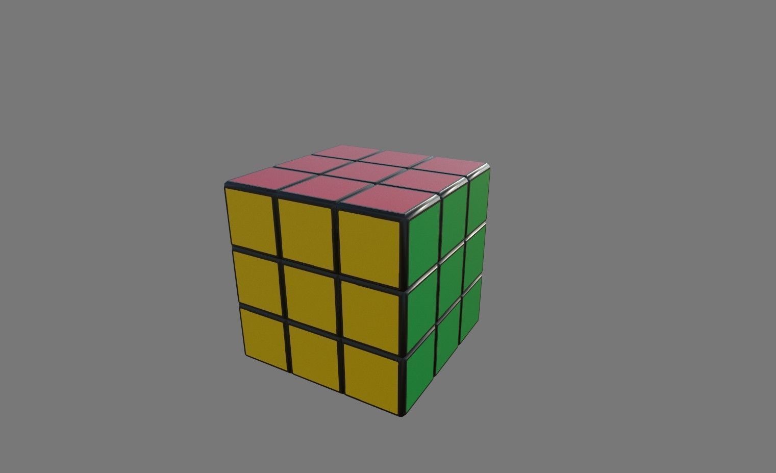 PBR Textured Rubic Cube 3D Model PBR Textured Toy Low-poly 3D model_5