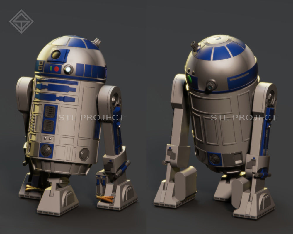 Protocol droid and Astromech droid 3D print model_10