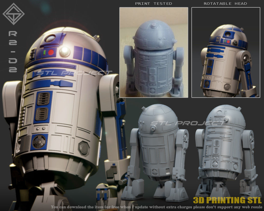 Protocol droid and Astromech droid 3D print model_1