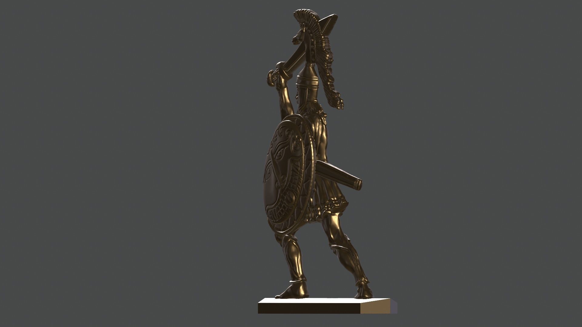 greek hoplite with sword 11 3D print model_12